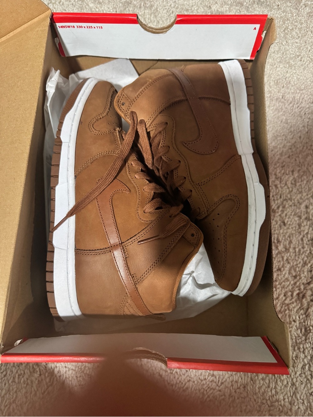 Women’s Nike High-Top Casual Sneakers in Brown